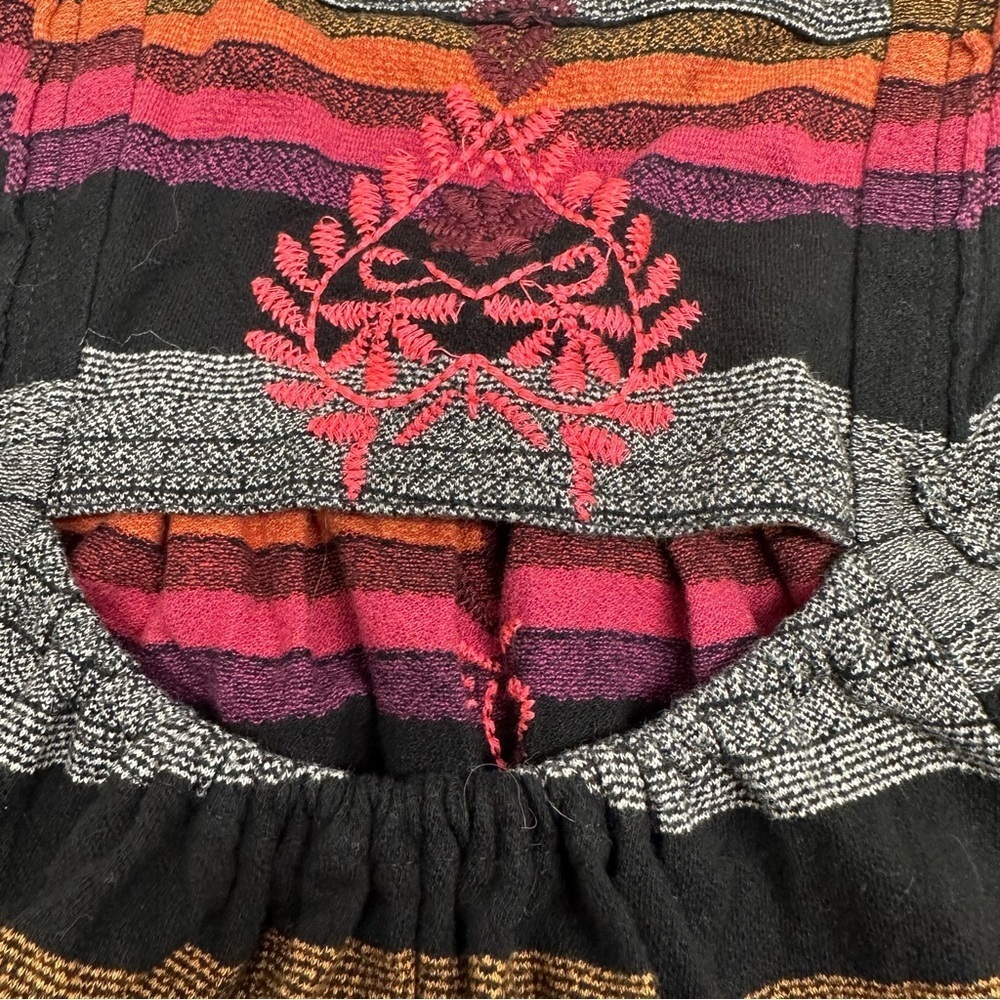 Free People Stripe Embroidered Crop Tank Top. Size XS - Picture 5 of 11